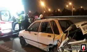 تصادف شدید زن باردار تهرانی با پراید ! + عکس