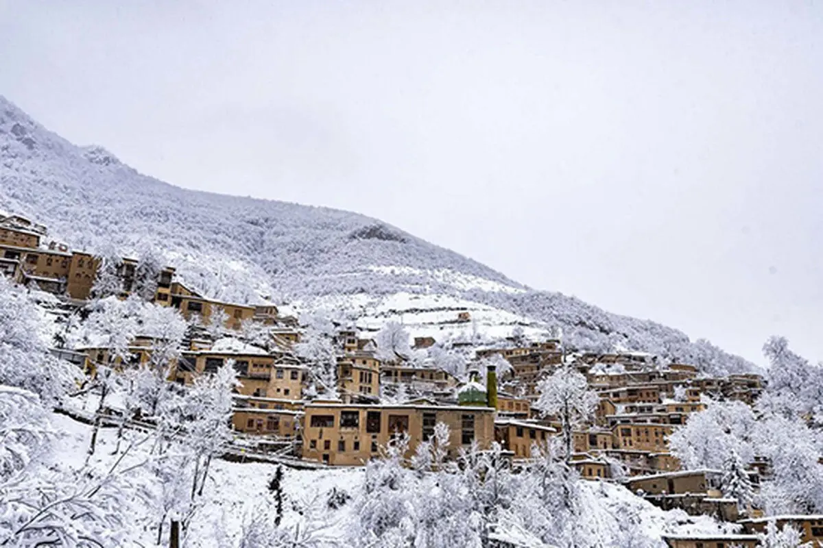 تصاویر دیدنی از سفید پوش شدن روستای زیبای ماسوله