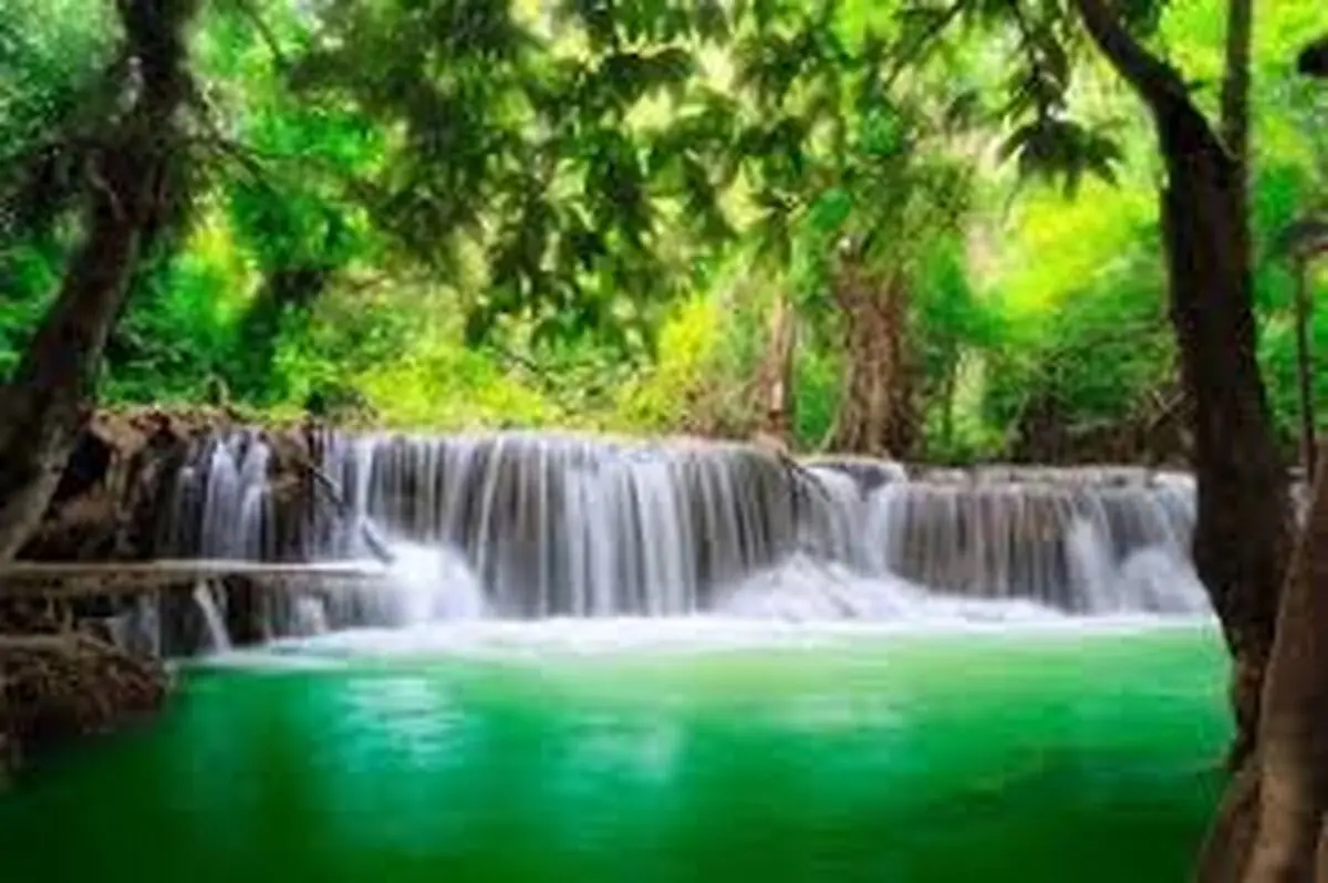 نمایی زیبا از آبشار کبودوال استان گلستان