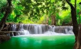 نمایی زیبا از آبشار کبودوال استان گلستان