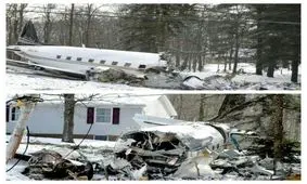 سقوط هواپیما در ایالت اوهایوی آمریکا + تصاویر