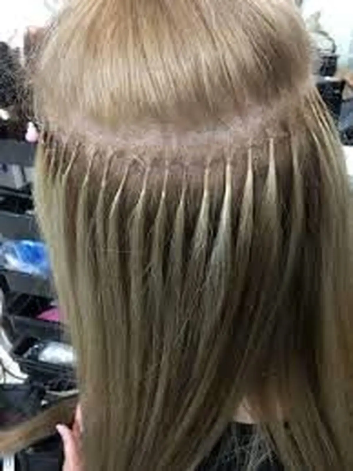 آموزش اکستنشن مو با چسب کراتین