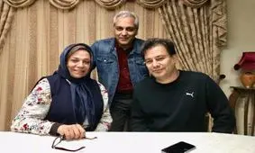 عکس/گوهر خیراندیش در کنار مهران مدیری و پیمان قاسمخانی