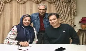 عکس/گوهر خیراندیش در کنار مهران مدیری و پیمان قاسمخانی
