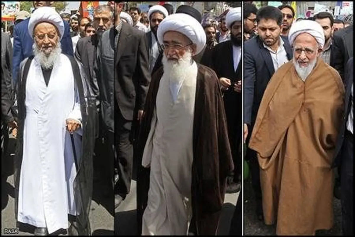 حضور مراجع تقلید و علما در راهپیمایی 22 بهمن