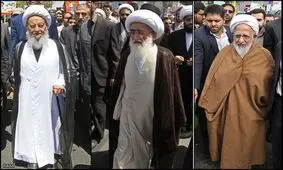 حضور مراجع تقلید و علما در راهپیمایی 22 بهمن