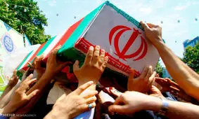 برگزاری مراسم استقبال از پیکر شهید «عباس معظمی گودرزی» در بروجرد