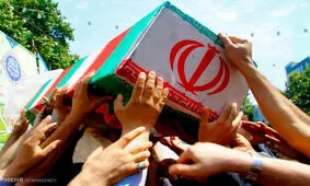 برگزاری مراسم استقبال از پیکر شهید «عباس معظمی گودرزی» در بروجرد