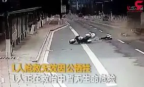 مرگ افسر پلیس به خاطر دور زدن ناگهانی کامیون + فیلم