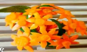 سفره آرایی گل هایی زیبا با هویج