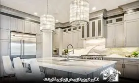 تاثیر نورپردازی در زیبایی کابینت با تجهیزات نوری مدرن