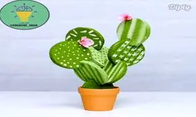 کاکتوس های هنری درست کنید