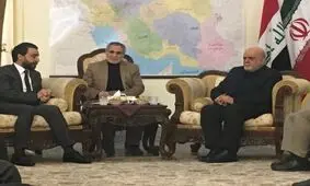 حضور رئیس مجلس عراق در سفارت ایران در بغداد برای تبریک پیروزی انقلاب