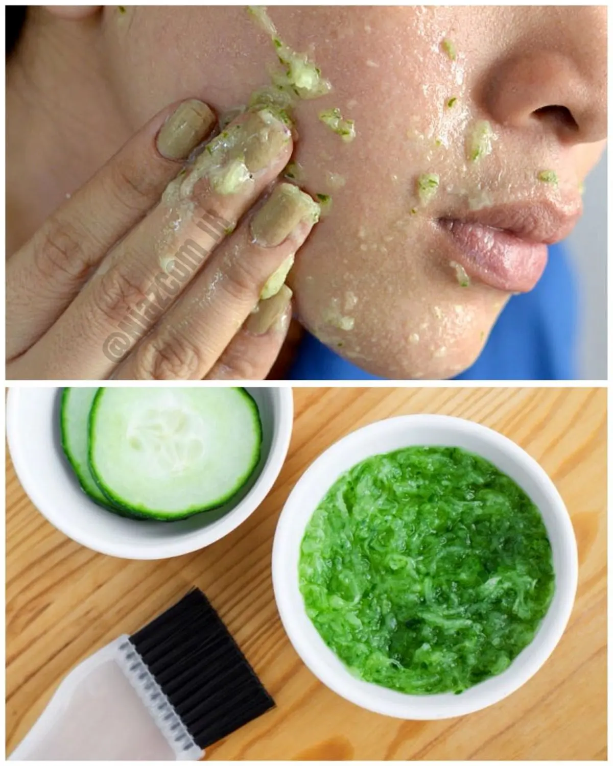 چاقی فوری صورت با معجون شگفت انگیز خیار و گلاب