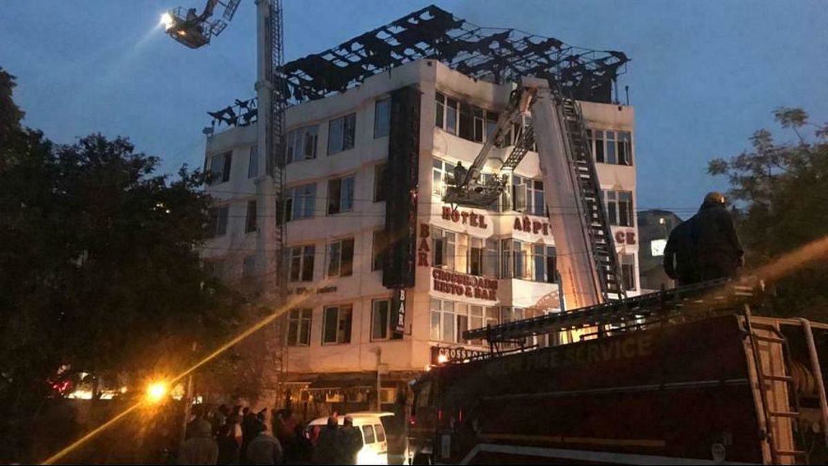 آتش سوزی هتلی در دهلی نو با 17 کشته