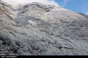 بارش برف در ارتفاعات گستان؛همراه داشتن زنجیرچرخ الزامی است