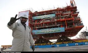 سکوی ۲۴A پارس‌جنوبی در موقعیت خود در خلیج فارس نصب شد