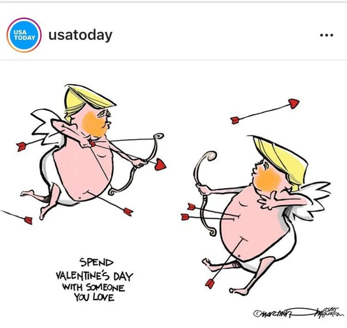 طرحي از ترامپ در روزنامه يو.اس.اي.تودي؛