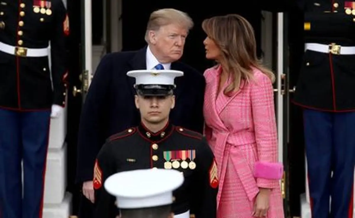 لباس جالب ملانیا ترامپ در مراسم استقبال از رئیس‌جمهور کلمبیا +تصاویر