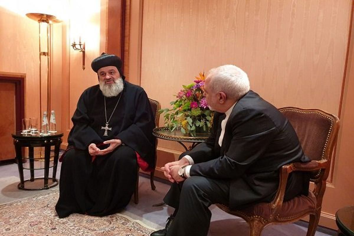 ظریف با رئیس کلیسای ارتدوکس سوریه دیدار کرد