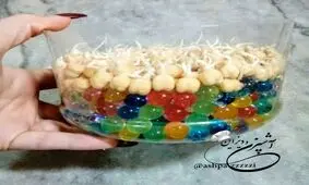 سبزه عید نخود با خاک ژله ای