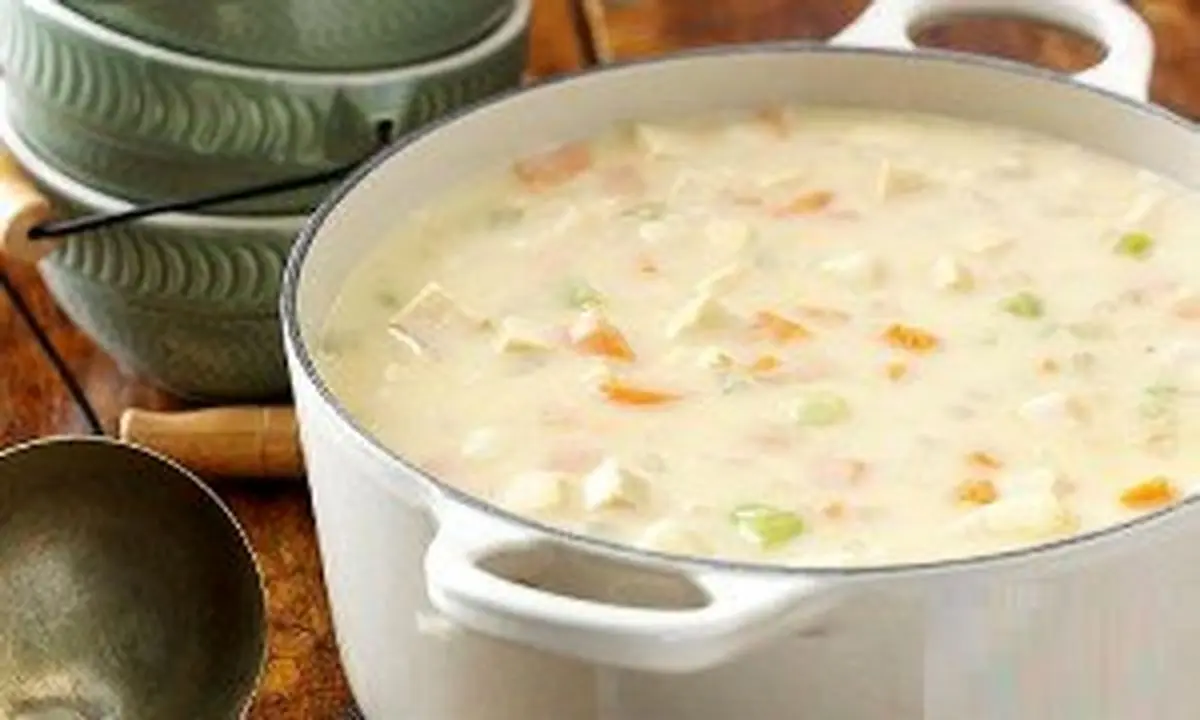 طرز تهیه سوپ مرغ و سبزیجات با سس خوش‌طعم