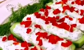 آموزش تزئین ماست و خیار