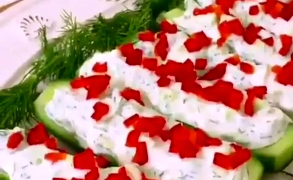 آموزش تزئین ماست و خیار