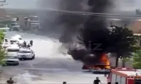 انفجارخودروی پیکان هنگام سوخت‌گیری با کپسول گاز + فیلم