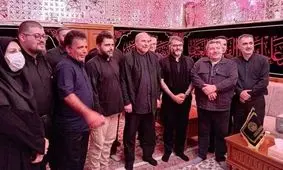 لحظه زیارت قالیباف در نجف اشرف همراه با یک اصلاح طلب