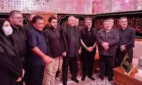 لحظه زیارت قالیباف در نجف اشرف همراه با یک اصلاح طلب