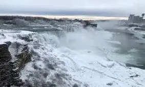 سونامی یخ در کنار رودخانه نیاگارا + فیلم