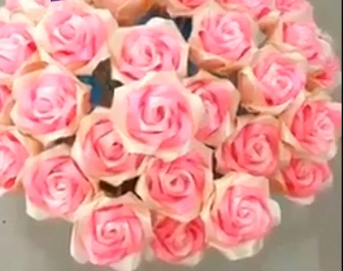 خلاقیت گل های زیبا با روبان