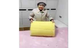 ترفند تا کردن لحاف به جمع و جور ترین حالت ممکن