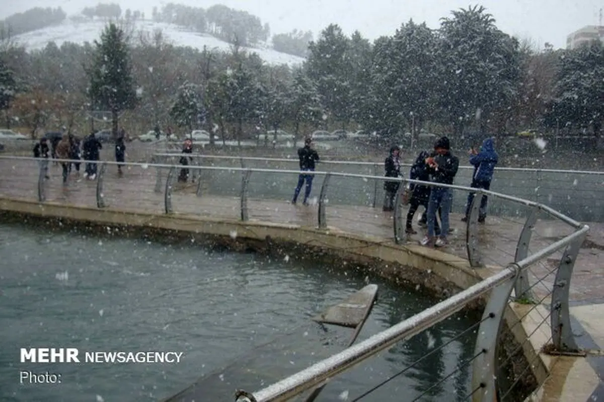 نخستین برف سال در خرم‌آباد و خوشحالی مردم/ مرکز لرستان سفیدپوش شد
