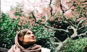 مهناز افشار در لباس سنتی ژاپنی در پشت صحنه فیلم سینمایی «نوشین»+تصاویر