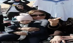 مهناز افشار تماشاگر ویژه دیدار ایران – بلاروس