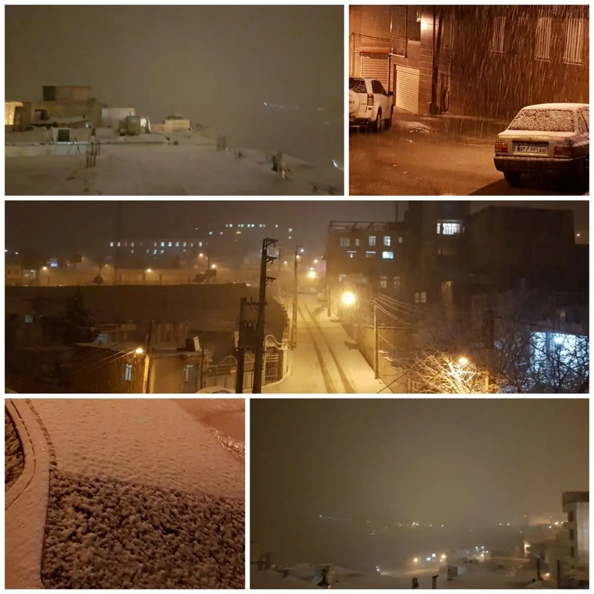 بارش شدید برف و غافلگیری مردم پاوه و جوانرود+فیلم