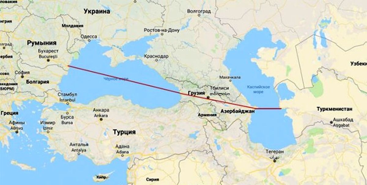 دریای خزر به دریای سیاه متصل می‌شود