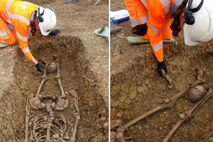 کشف گورستان ۲ هزار ساله با ۴۰ اسکلت سر بریده