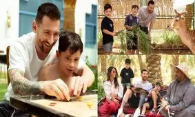 گردش خانوادگی لیونل مسی در عربستان/ ویدئو