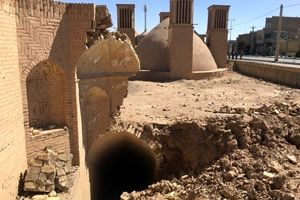 تخریب برخی بناهای تاریخی یزد با بارش‌های اخیر