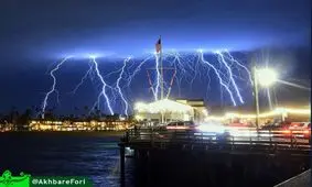 تصویری شگفت انگیز از رعد و برق در آمریکا