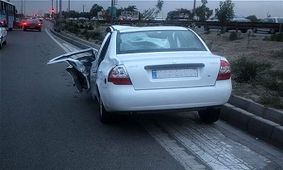 لغزندگی جاده ها جان راننده تیبا را گرفت
