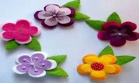 تزیین گیره سر با نمد + مدل های زیبای گل سر نمدی