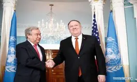 مذاکرات پامپئو و گوترش درباره‌ ونزوئلا و کره‌شمالی