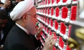 روحانی به زیارت حرم امیرالمومنین حضرت علی (ع) رفت