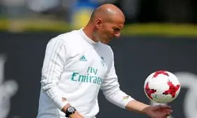 اولین حضور زیدان در تمرین رئال مادرید