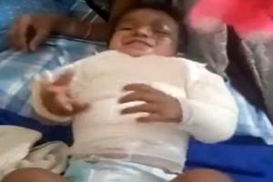 نجات معجزه آسای کودک دو ساله بعد از سقوط از طبقه سوم +فیلم