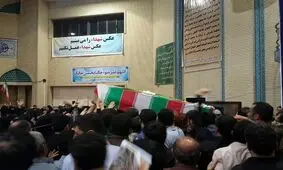وداع پرشور مردم مازندران با پیکر شهید مدافع حرم «اسدی»